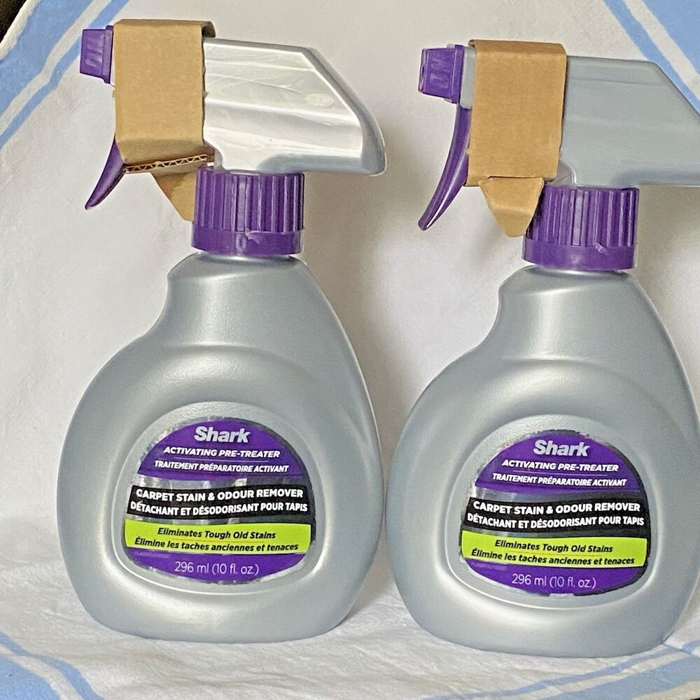 SHARK Activating Pre Treater Carpet Stain Odor Remover 2 Bottles 90% 70% Full